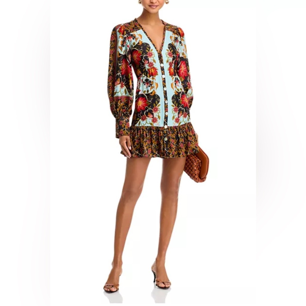 FARM Rio Colorful Floral Button-Down Dress - Picture 2 of 8